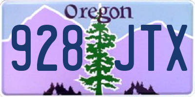 OR license plate 928JTX