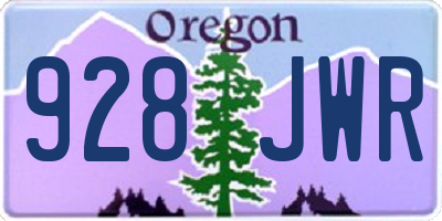 OR license plate 928JWR