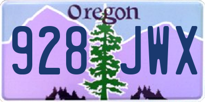 OR license plate 928JWX