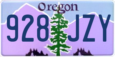 OR license plate 928JZY