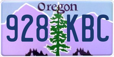 OR license plate 928KBC