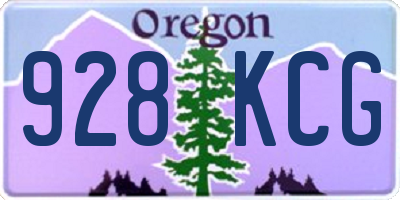 OR license plate 928KCG