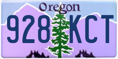 OR license plate 928KCT