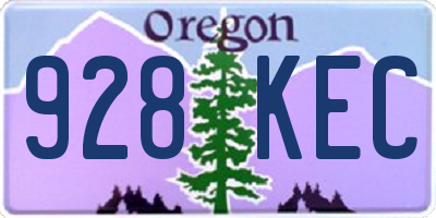 OR license plate 928KEC