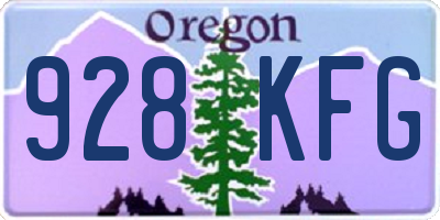 OR license plate 928KFG