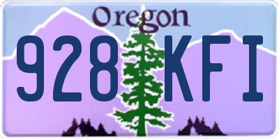 OR license plate 928KFI