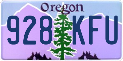 OR license plate 928KFU