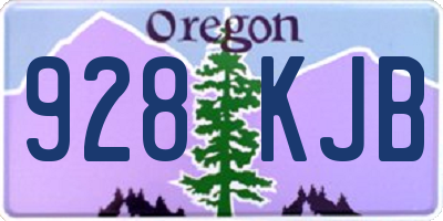 OR license plate 928KJB