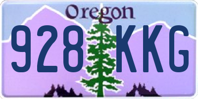 OR license plate 928KKG