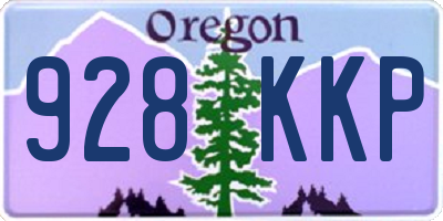 OR license plate 928KKP