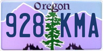 OR license plate 928KMA