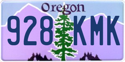 OR license plate 928KMK