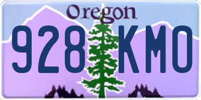 OR license plate 928KMO