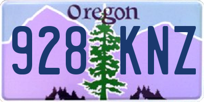 OR license plate 928KNZ