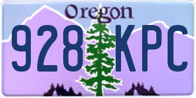 OR license plate 928KPC