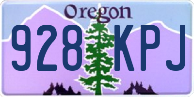 OR license plate 928KPJ