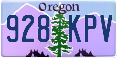 OR license plate 928KPV