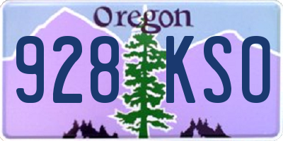 OR license plate 928KSO