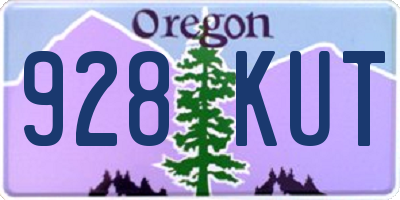 OR license plate 928KUT
