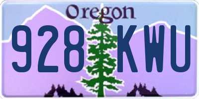 OR license plate 928KWU