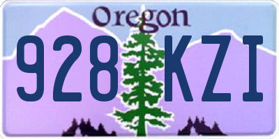 OR license plate 928KZI