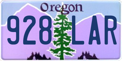 OR license plate 928LAR