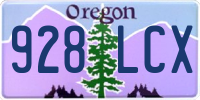 OR license plate 928LCX