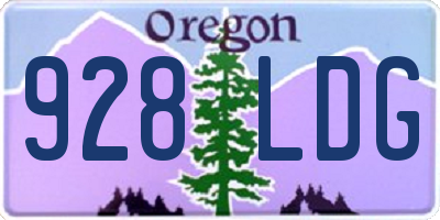 OR license plate 928LDG