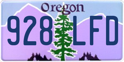 OR license plate 928LFD