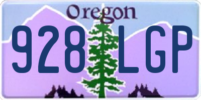 OR license plate 928LGP