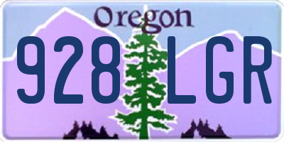 OR license plate 928LGR