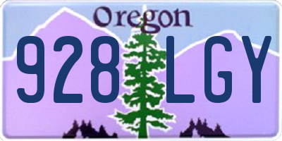 OR license plate 928LGY