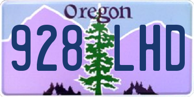 OR license plate 928LHD