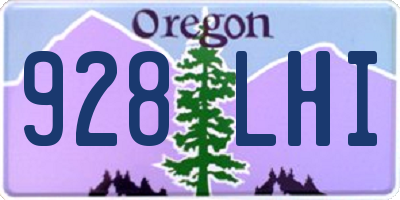 OR license plate 928LHI