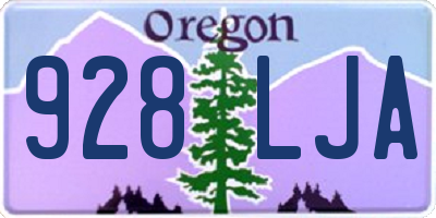 OR license plate 928LJA