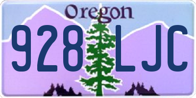 OR license plate 928LJC