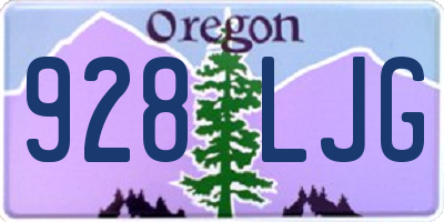 OR license plate 928LJG