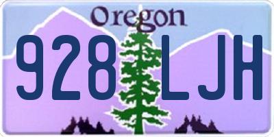 OR license plate 928LJH