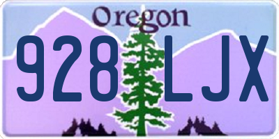 OR license plate 928LJX