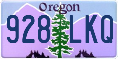 OR license plate 928LKQ