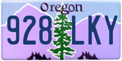 OR license plate 928LKY