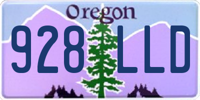 OR license plate 928LLD