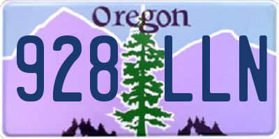 OR license plate 928LLN