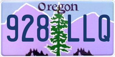 OR license plate 928LLQ