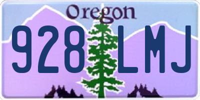OR license plate 928LMJ
