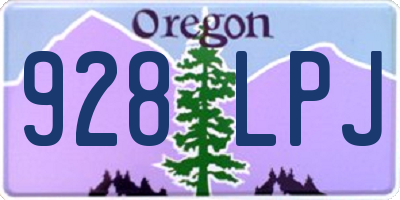OR license plate 928LPJ