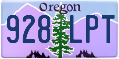 OR license plate 928LPT