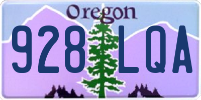 OR license plate 928LQA