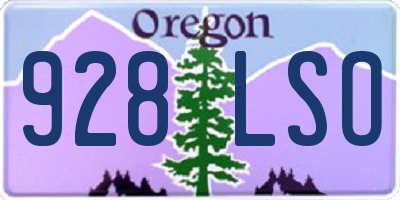 OR license plate 928LSO