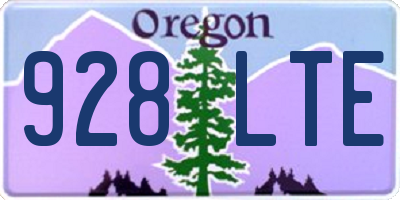 OR license plate 928LTE